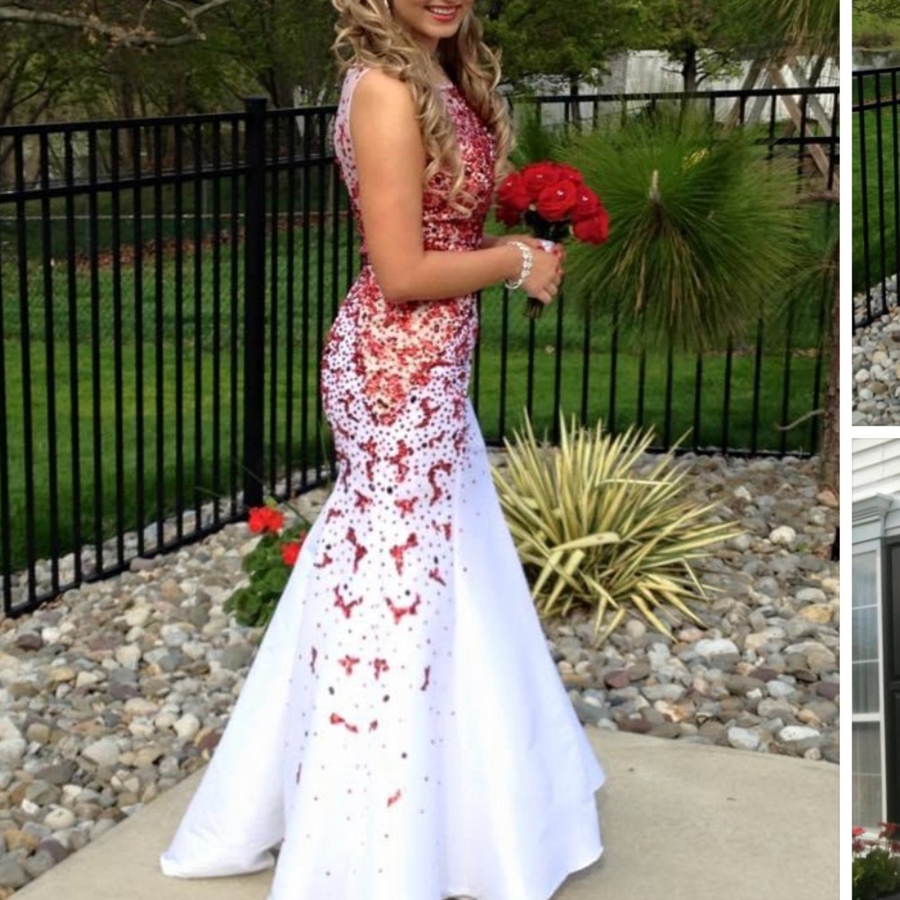 Rachel Allan size 6 beaded gown